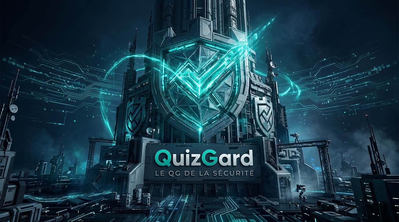 Visuel cyberpunk QuizGard